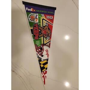 Orange Bowl Vintage 2002 FedEx Maryland Terps Pennant